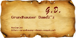 Grundhauser Damáz névjegykártya